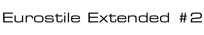 Eurostile Extended #2 font preview