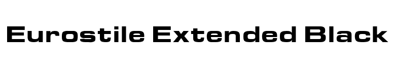 Eurostile Extended Black font preview