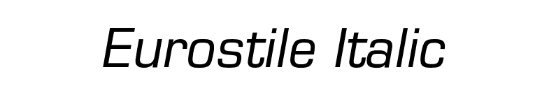 Eurostile Italic font preview