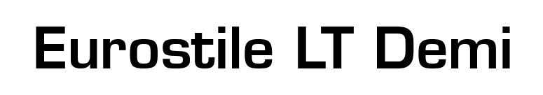 Eurostile LT Demi font preview