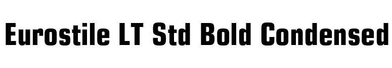 Eurostile LT Std Bold Condensed font preview