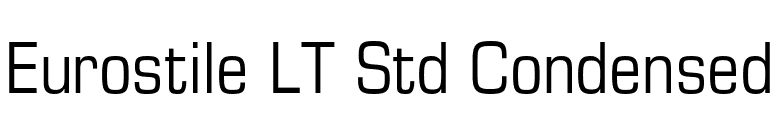 Eurostile LT Std Condensed font preview
