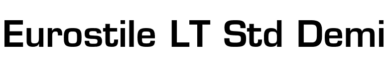 Eurostile LT Std Demi font preview