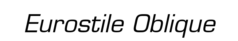 Eurostile Oblique font preview