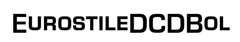 EurostileDCDBol font preview