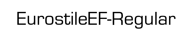 EurostileEF-Regular font preview