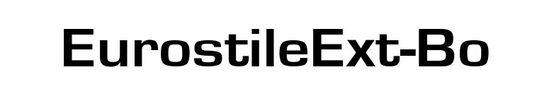 EurostileExt-Bo font preview