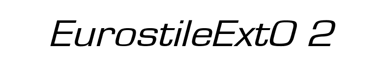 EurostileExtO 2 font preview