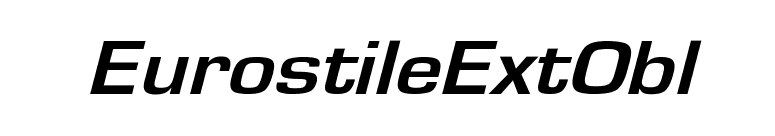 EurostileExtObl font preview