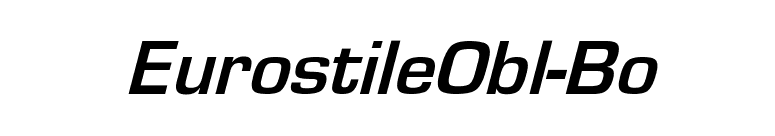 EurostileObl-Bo font preview