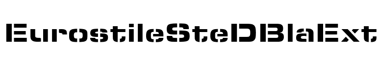 EurostileSteDBlaExt font preview