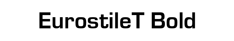 EurostileT Bold font preview