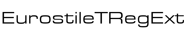 EurostileTRegExt font preview