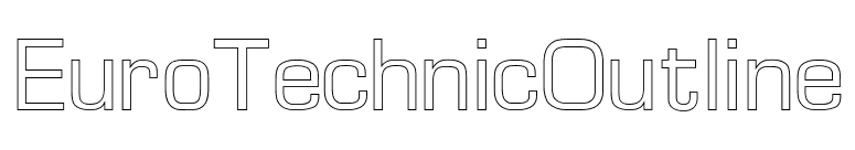 EuroTechnicOutline font preview
