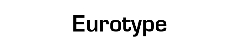 Eurotype font preview