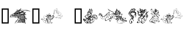 Ev's Dragons font preview