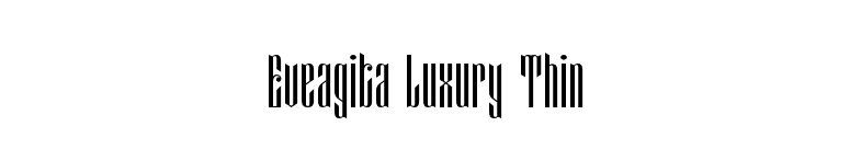 Eveagita Luxury Thin font preview