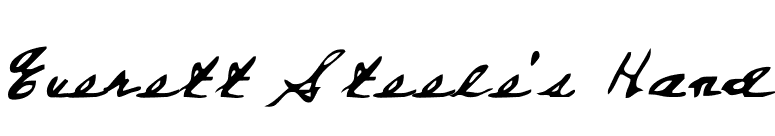 Everett Steele's Hand font preview