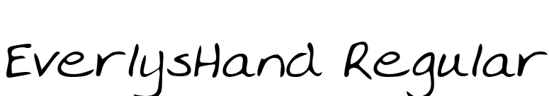 EverlysHand Regular font preview