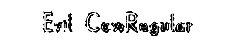 Evil CowRegular font preview