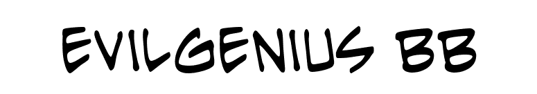 EvilGenius BB font preview