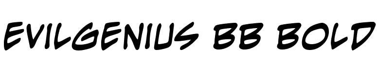 EvilGenius BB Bold font preview