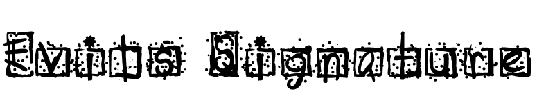 Evils Signature font preview