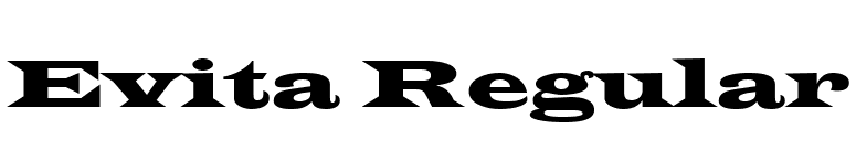 Evita Regular font preview