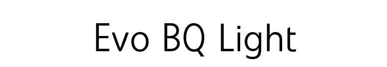 Evo BQ Light font preview