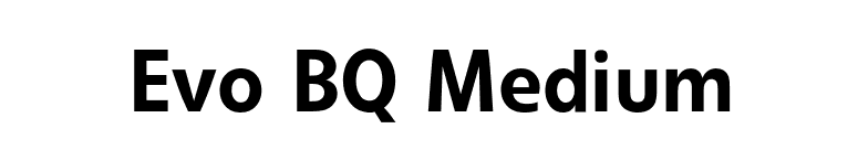 Evo BQ Medium font preview