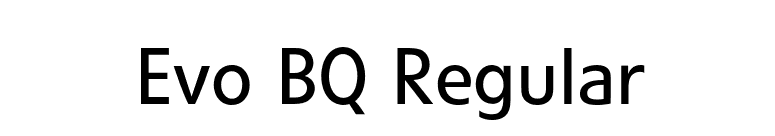 Evo BQ Regular font preview