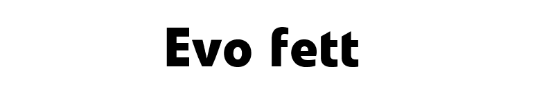 Evo fett  font preview