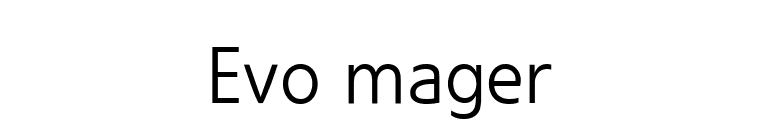 Evo mager  font preview
