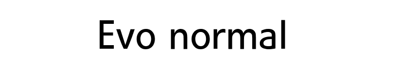 Evo normal  font preview