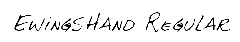 EwingsHand Regular font preview