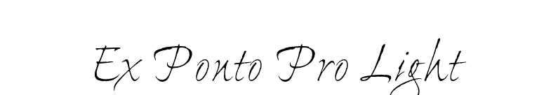 Ex Ponto Pro Light font preview