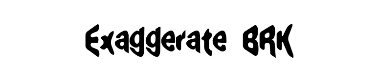 Exaggerate BRK font preview
