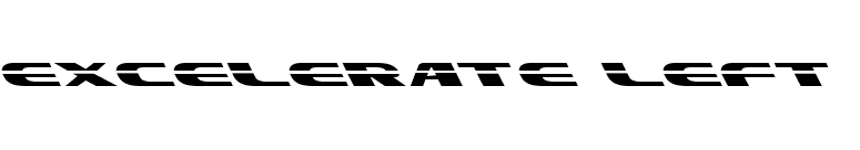 Excelerate Left font preview