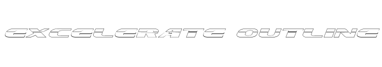 Excelerate Outline font preview