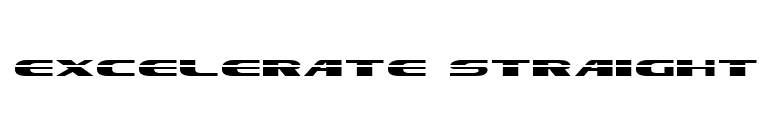 Excelerate Straight font preview