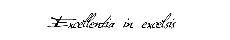 Excellentia in excelsis font preview