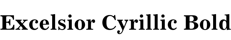Excelsior Cyrillic Bold font preview