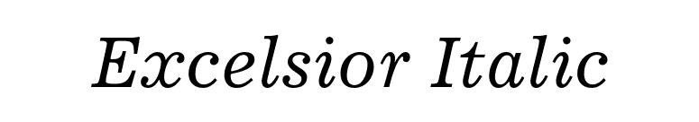 Excelsior Italic font preview
