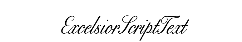 ExcelsiorScriptText font preview