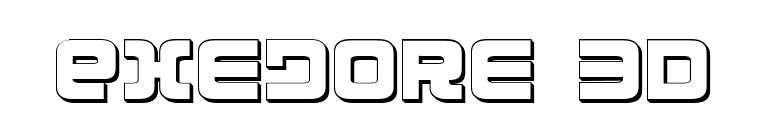 Exedore 3D font preview