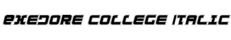 Exedore College Italic font preview