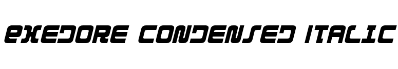 Exedore Condensed Italic font preview