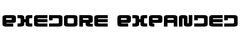 Exedore Expanded font preview