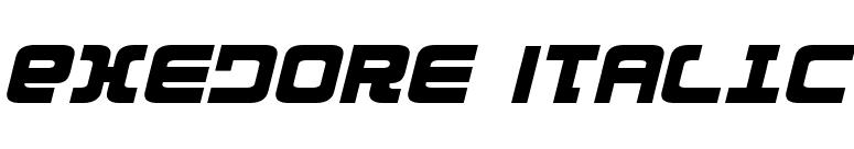 Exedore Italic font preview