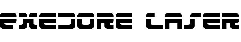 Exedore Laser font preview